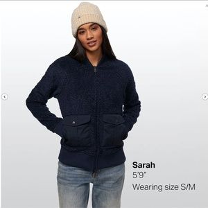 L / NWOT Fjallraven Greenland Pile Fleece Sherpa Bomber Jacket in MOSS (…